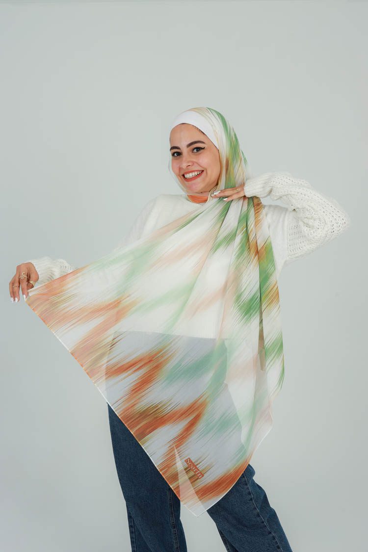 Peridot chiffon scarf scarfn shop 01